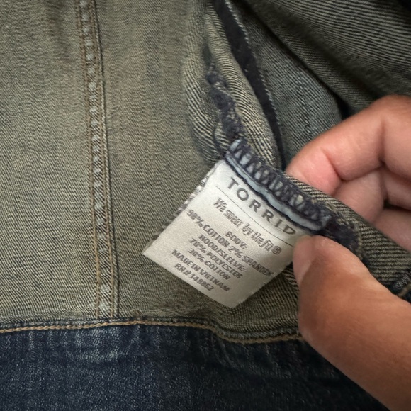 TORRID | Denim French Terry Jacket - Picture 10 of 10